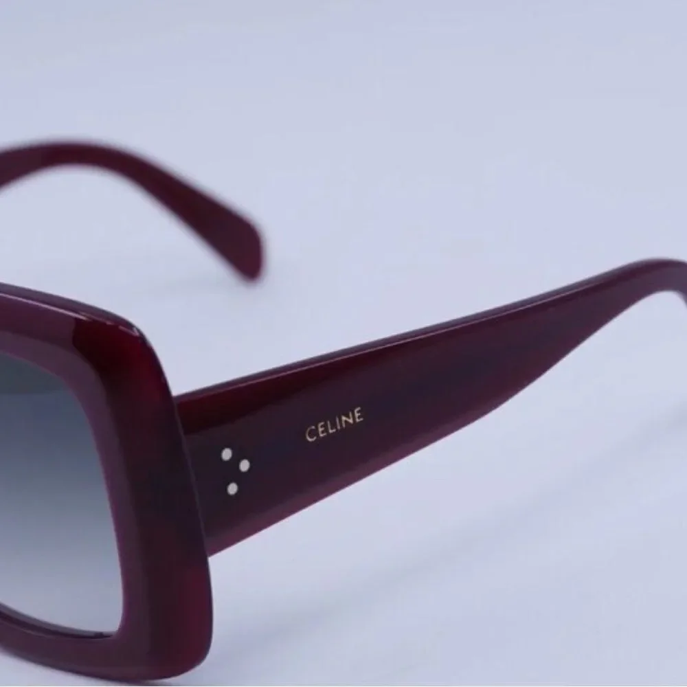 Celine Burgundy Square Sunglasses - Picture 7 of 10